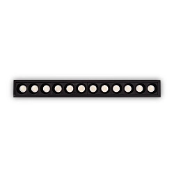 recessed downlight LIKA FI SLIM  D24 12 flames, UGR < 19, slim, on/off, with trim IP20, black matt 
