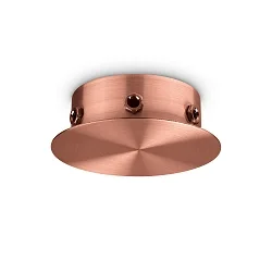 canopy MAGNETICO 6 LUCI round, 6-fold, copper, burnished