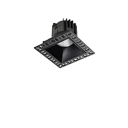 ceiling recessed luminaire GAME TRIMLESS SQUARE square, rigid, flush, UGR < 19, switchable IP40/IP20, black 