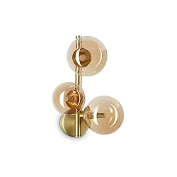 wall luminaire PERLAGE 3 flames G9 IP20, satined brass 