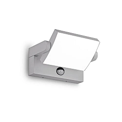 outdoor wall luminaire SWIPE AP PIR with sensor, tiltable, with diffuser IP54, grey 