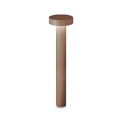 bollard lamp TESLA 80 G9 IP44, coffee brown dimmable