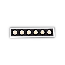 recessed downlight LIKA FI SLIM  D12 6 flames, UGR < 19, slim, on/off, with trim IP20, white matt 