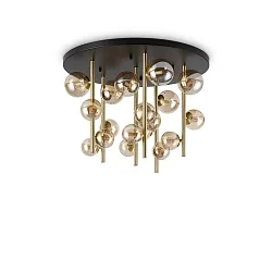 ceiling luminaire PERLAGE 18 flames G9 IP20, satined brass 