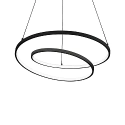 pendant luminaire OZ D80 ON-OFF round, on/off IP20, black matt 