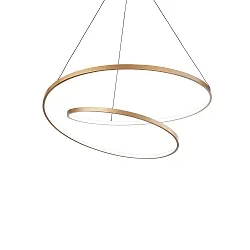 pendant luminaire OZ D80 ON-OFF round, on/off IP20, brushed brass 