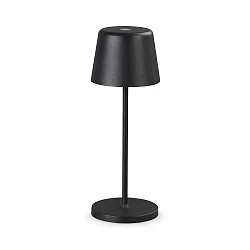 battery table lamp CUTE IP65, black dimmable