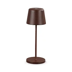 battery table lamp CUTE IP65, coffee brown dimmable