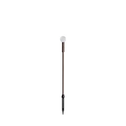 gorund spike luminaire TWIGGY SPHERE H65 IP65, coffee brown 