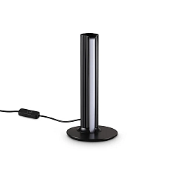 table lamp DORICA TL1 with switch, with touch dimmer, fluted IP20, black matt dimmable