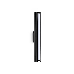 wall luminaire DORICA AP1 on/off, fluted IP20, black matt 