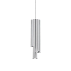pendant luminaire DORICA SP3 D90 down, 3 flames, DALI controllable IP20, white matt dimmable