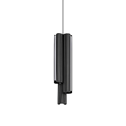 pendant luminaire DORICA SP3 D90 down, 3 flames, DALI controllable IP20, black matt dimmable
