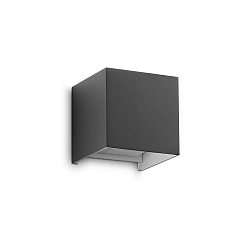 outdoor wall luminaire ATOM UP/DOWN 10CM up / down, cube shape, adjustable IP54, anthracite 