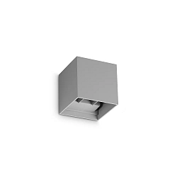outdoor wall luminaire ATOM UP/DOWN 10CM up / down, cube shape, adjustable IP54, grey 