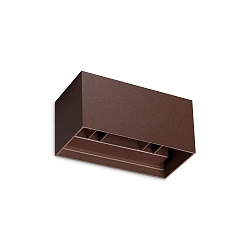 outdoor wall luminaire ATOM UP/DOWN 20CM up / down, square, adjustable IP54, coffee brown 