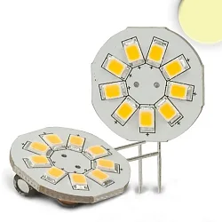Pin based LED board 9SMD, lateral pin, 12V AC / DC, G4, 1.5W 3000K 150lm 120°, not dimmable
