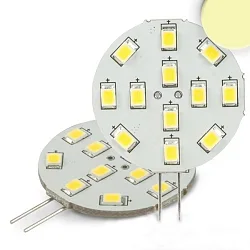 Pin based LED board 12SMD, lateral pin, 12V AC / DC, G4, 2W 3000K 220lm 120°, not dimmable