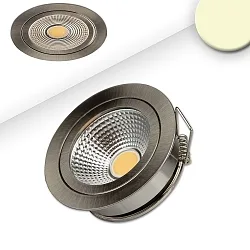 LED Möbel-recessed spot COB with Reflektor, IP40, 3W 2700K 220lm 60°, fixed optics, nickel design