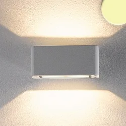 Outdoor LED wall luminaire Up&Down, angular, 4x3W CREE, IP54, 3000K 490lm 120°, aluminium