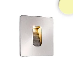 Outdoor LED wall luminaire, recessed, IP65, angular, downbeam, 3W 3000K 100lm 60°, incl. mounting box