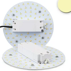 LED Conversion board, Ø 16cm, 100-277V AC, 12W 3000K 1600lm 120°, with magnet, incl. pre-installed Trafo