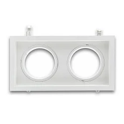 recessed mounting frame AR111, angular, swivelling, incl. fastening ring, die-cast aluminium, 2-flames