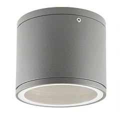 Outdoor surface mount-downlight IP54 for GX53 lamps (excl.), Ø 10.8cm / height 9.2cm, aluminium / glass