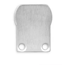 Accessory for roundprofil ROUND12 - endcap EC24 Alu, with TUNNEL (2 pc.), incl. screws