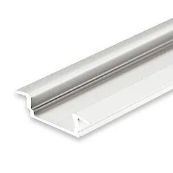 LED recessed / surface mount profile DIVE12 FLAT, aluminium, 200cm