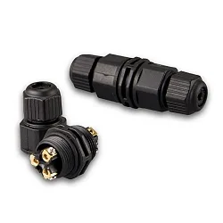Cable connection IP67, grommet + srew clamp 2x3polig