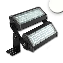 LED floodlight / hall lighting spot LN 2x 50W 30°*70°, asymmetric, IP65, 1-10V dimmable, lockable , 4000K 12800lm