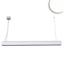 LED Office hanging lamp GRID Up+Down, UGR<6, stackable, 1-10V dimmable, matt silver, 25+25W 4000K 5100lm