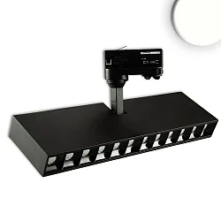 LED 3-phase track grid-spot, length 32.15cm, 35W, 45°, CRi >90, rotatable, tiltable, 4000K 3000lm, matt black