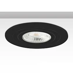 Recessed mounting frame for GU10 / MR16, round, Ø 8.2cm, IP20, excl. socket, excl. lamps, black aluminium