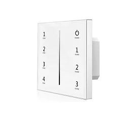 Sys-Pro recessed touch-radio-remote, 4 zones, 4x 0-10V output, 85-265V, white