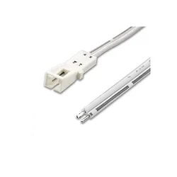 MiniAMP connection socket female, 2 poles, white, max. 3A, 100cm
