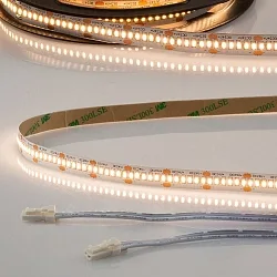 LED CRI930 MiniAMP Flex strip, 24V, 6W, 3000K, both sided 30cm cable with male plug