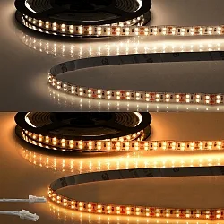 LED CRI919 / 940 MiniAMP Flex strip, 24V, 20W, dynamic white, both sided cable with male plug, 500cm