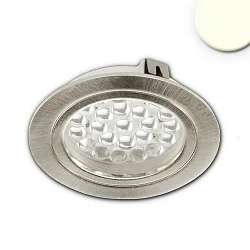 LED furniture recessed spotlight MiniAMP with lens, 24V DC, IP44, Ø 6.5cm, 4W 3000K 250lm 60°, CRI>90, fixed, dimmable