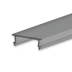 Accessory for profile PURE12 / PURE14 / STAIRS13 - cover COVER48, black / matt, 25% translucency, 200cm