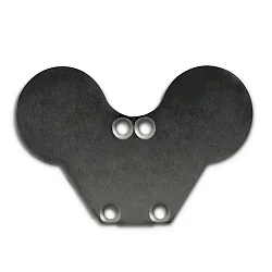 Accessory for profile LOOP13 with TUNNEL - aluminium endcap EC34 (2 pc.), incl. screws, black