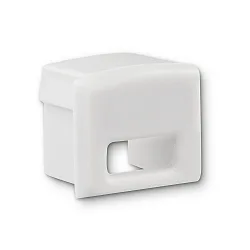 Accessory for profile SURF10 - endcap (1 pc.), EC82, grey, with cable opening