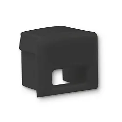 Accessory for profile SURF10 - endcap (1 pc.), EC82B, black, with cable opening