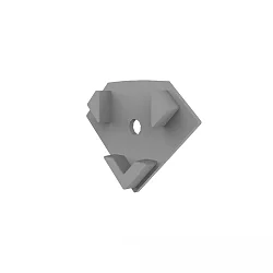 end cap E204 INNER CORNER corner inside, with cable hole, grey