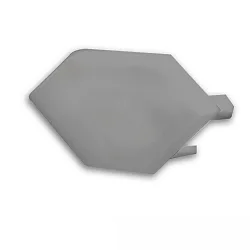 end cap CORNER11N - EC96 without cable hole, grey