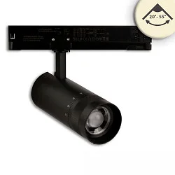 3-phase spot IP20, black dimmable
