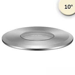floor recessed luminaire ROUND Ø 55MM 10° rigid, passable, excl. LED driver IP67, silver 