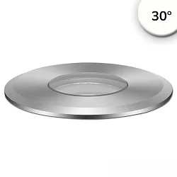 floor recessed luminaire ROUND Ø 55MM 30° rigid, passable, excl. LED driver IP67, silver 