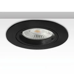 mounting frame GU10/MR16 round, with lamp socket, black